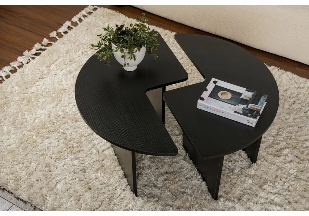 Măsuță de conferință Moira Wood Black
