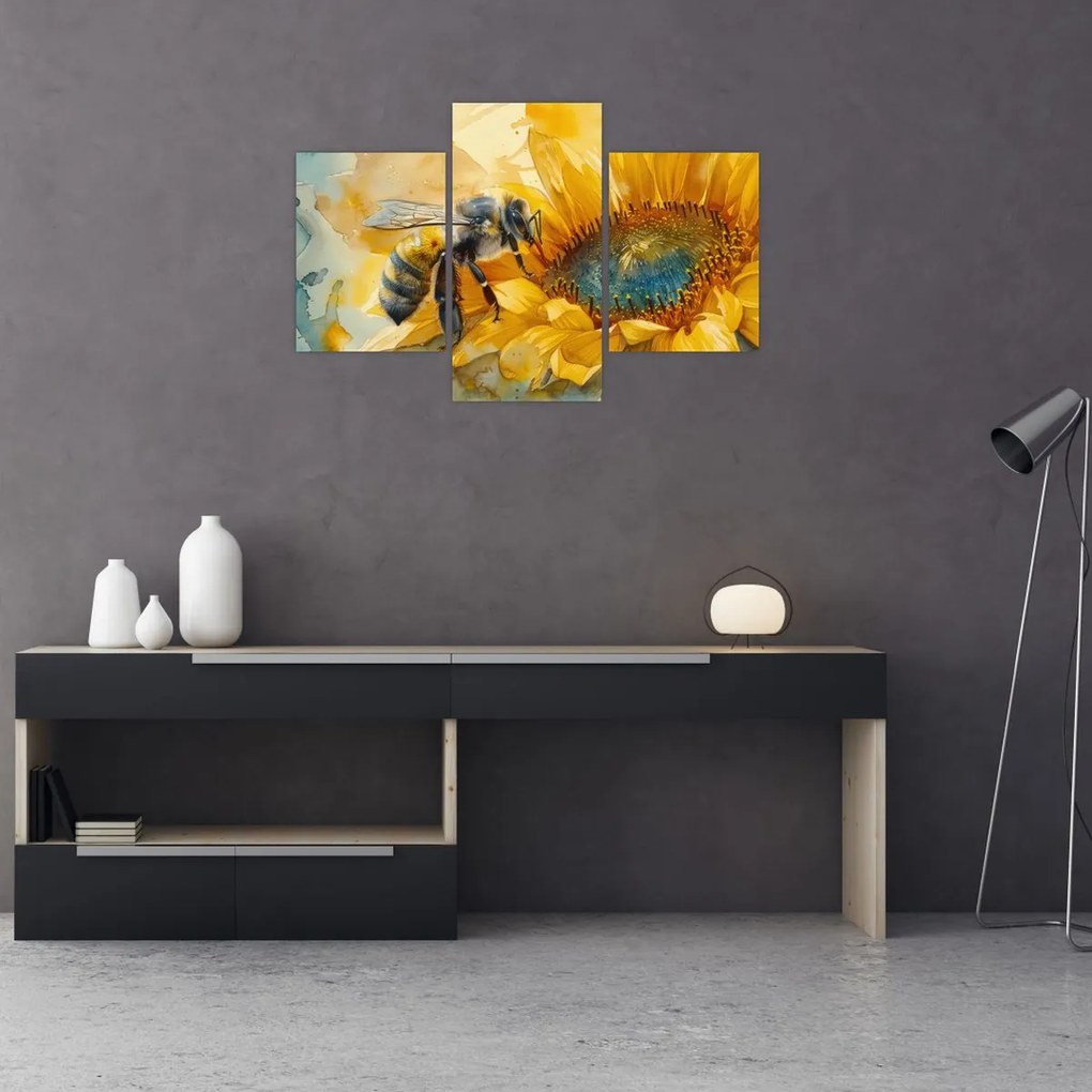 Tablou - Albină, acuarelă (90x60 cm)