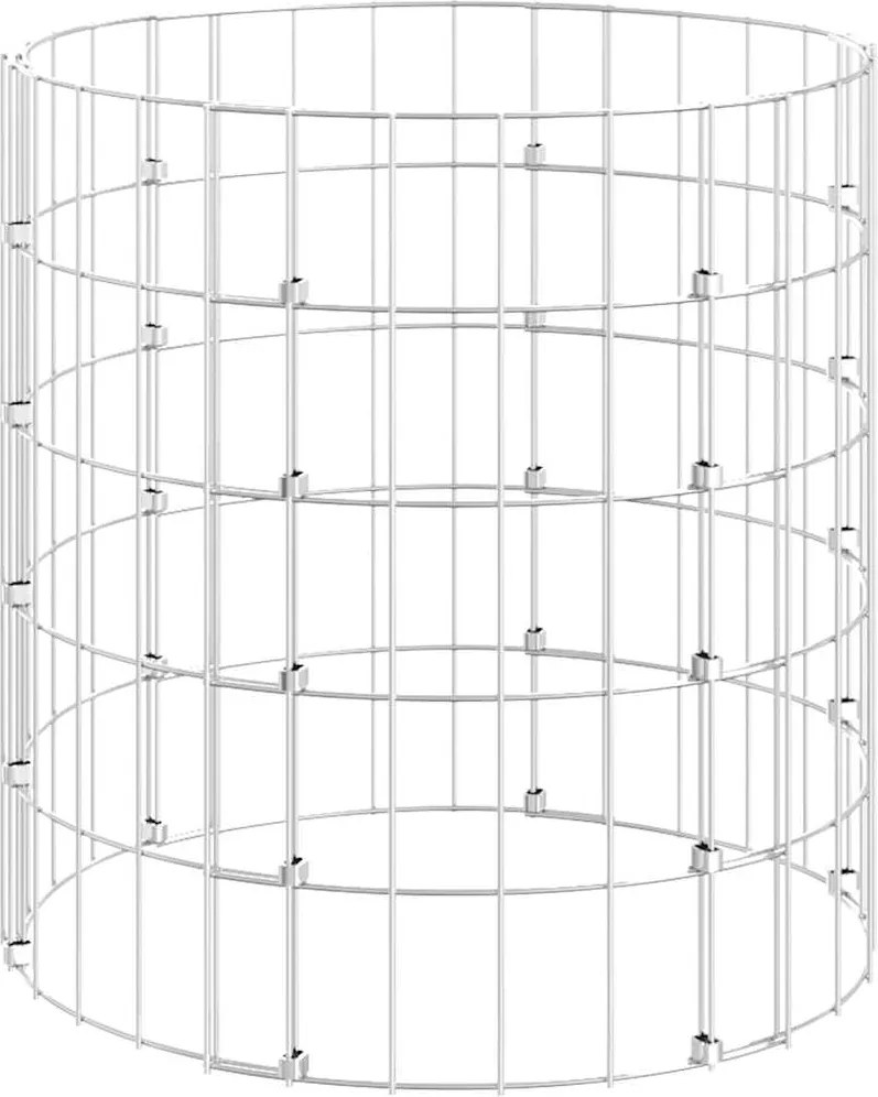 vidaXL Stâlp de gabion, Ø50x50 cm, oțel galvanizat, circular