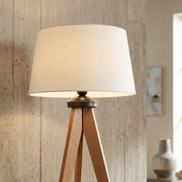 Lampadar AIDA 1xE27/15W/230V stejar/crem