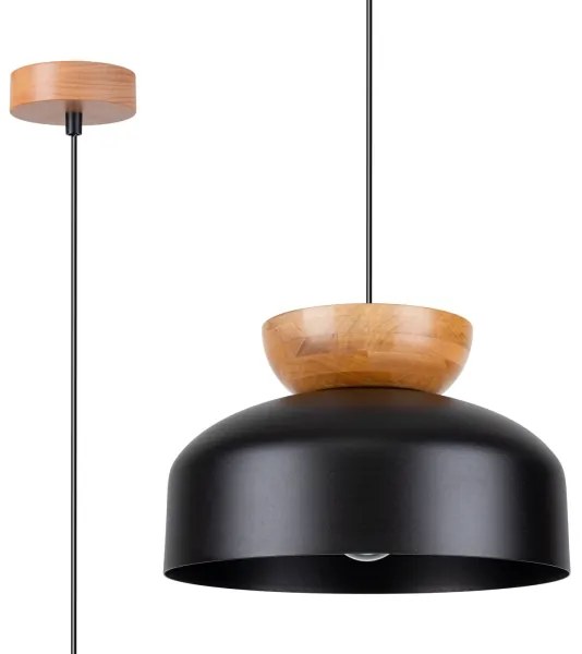 Lustră pe cablu Sollux SL.1351 MARION 1xE27/15W/230V negru