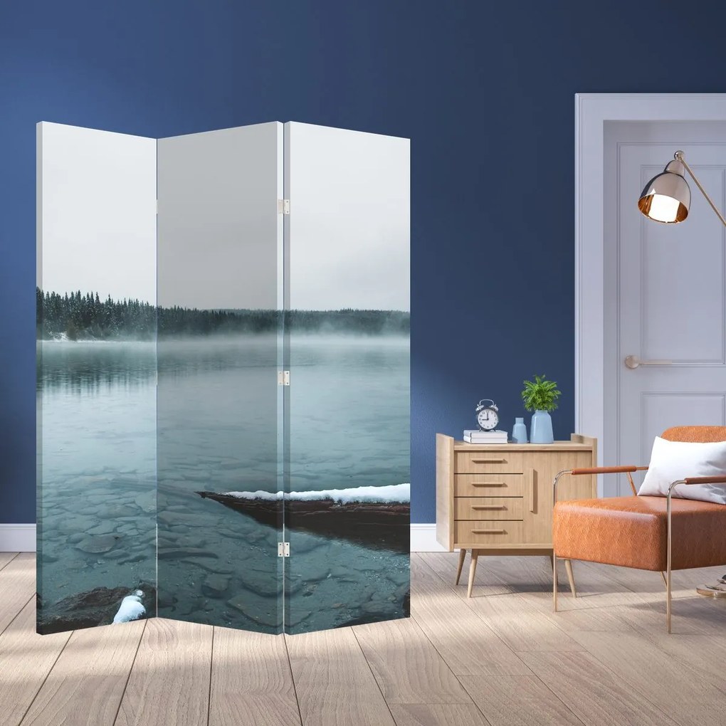 Paravan - Lacul nordic înghețat (126x170 cm)