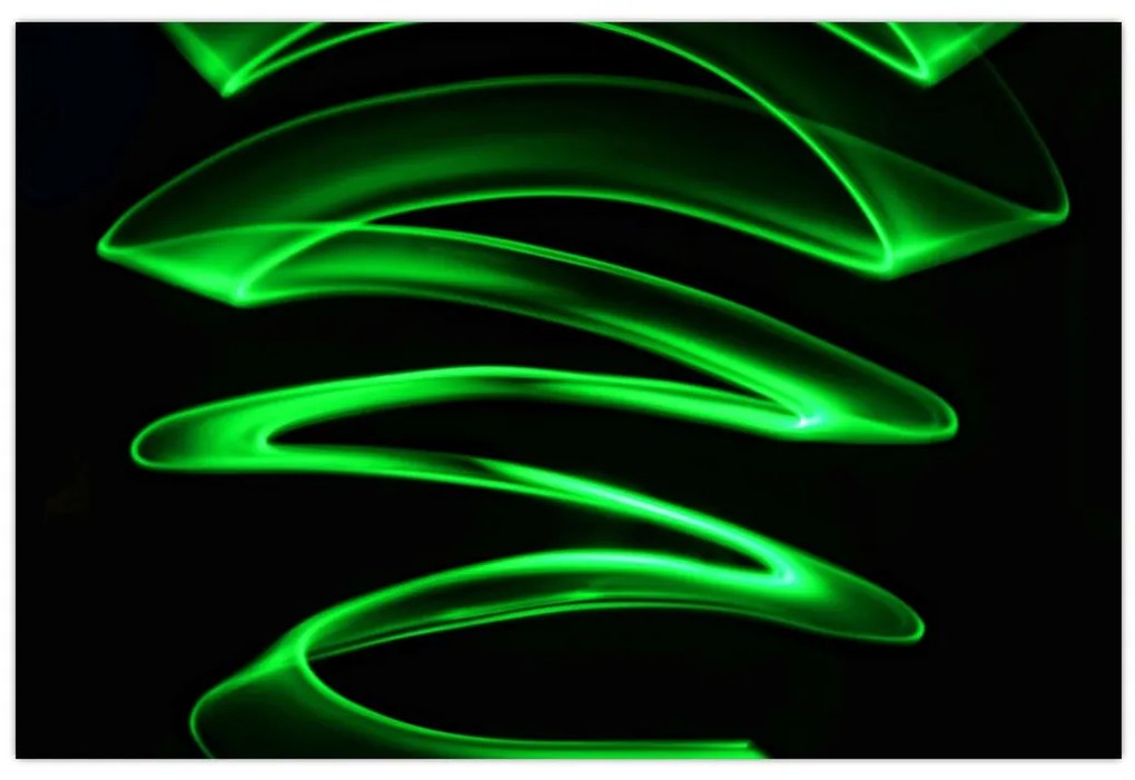Tablou - valuri neon (90x60 cm)