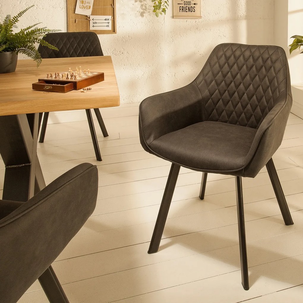 Set de 2 scaune Palermo, antracit A-39342 VC