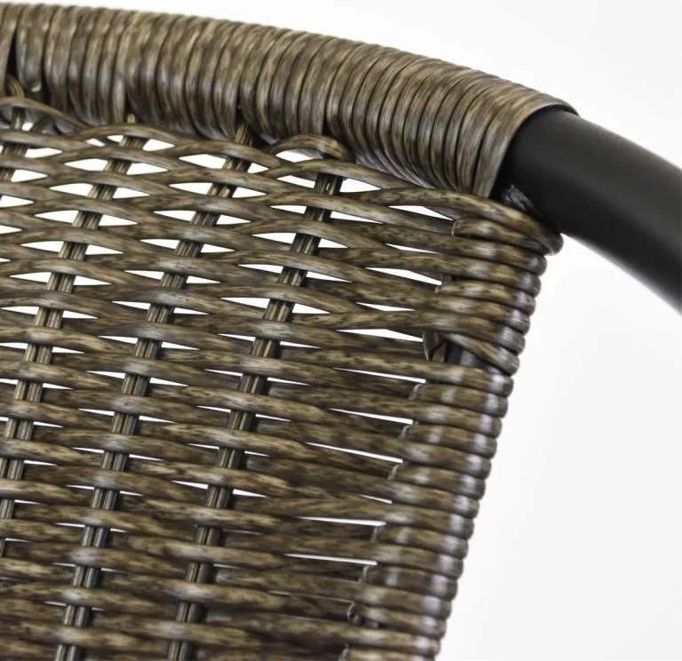 Scaun bistro de grădină, stivuibil, gri închis