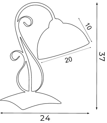Lampă de masă ANTICA 1xE27/60W/230V
