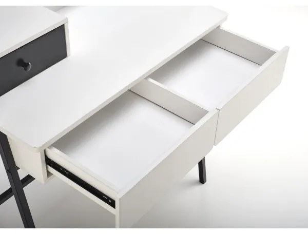 Măsuță de toaletă AGNES 120x80 cm alb/negru