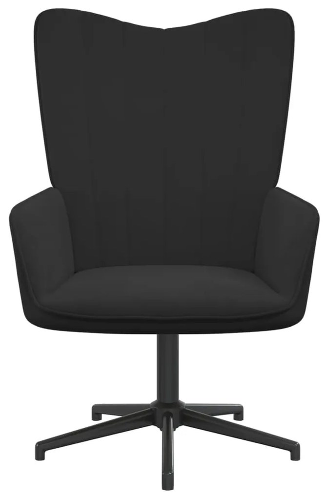 327705 vidaXL Scaun de relaxare, negru, catifea