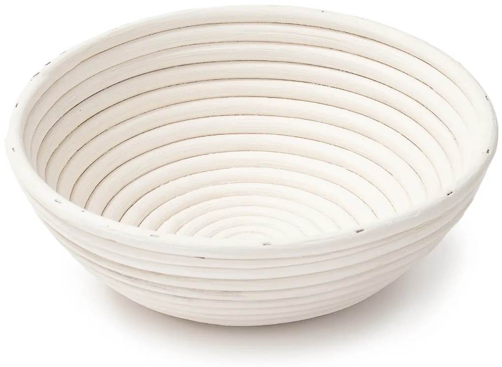 HOME ELEMENTS Coș rotund cu inserție din țesătură,25 x 8,5 cm