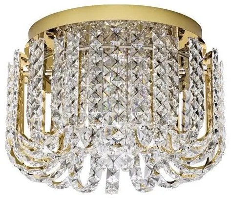 Lustra aplicata LED auriu, cristale sticla CELYSIA 50cm