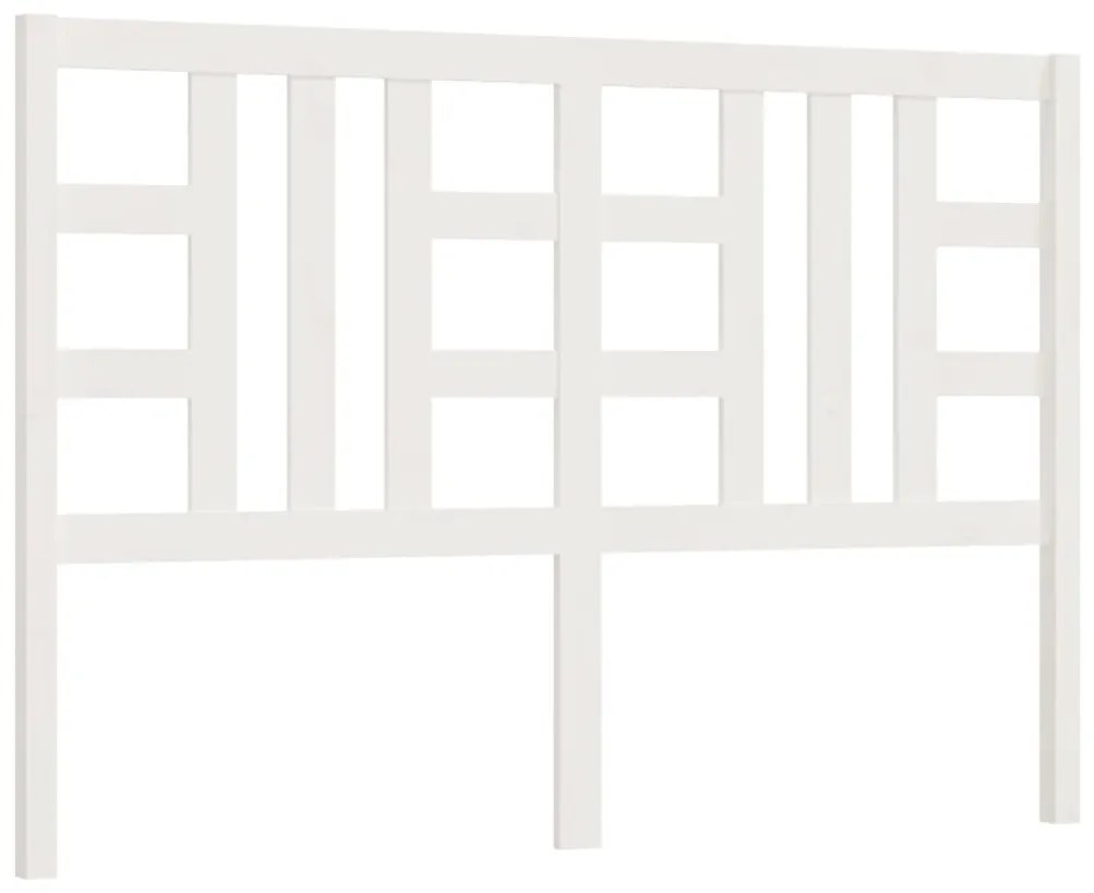 817846 vidaXL Tăblie de pat, alb, 156x4x100 cm, lemn masiv de pin
