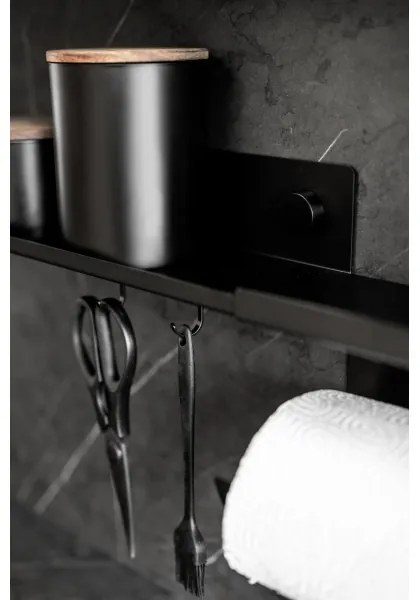 WENKO Poliță JET 25 x 7,5 cm, neagră - 71147800