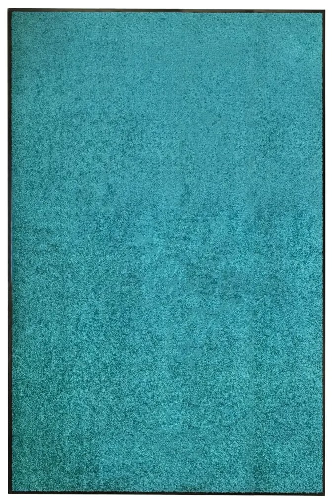 vidaXL Covoraș de ușă lavabil, cyan, 120 x 180 cm