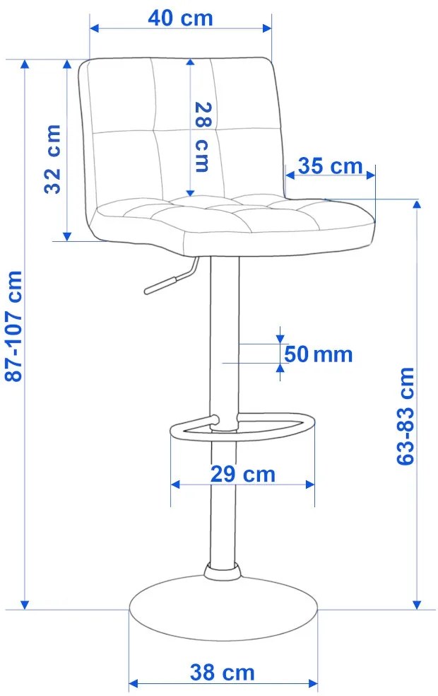 JAKS SCAUN DE BAR  ARAKO CHROM ECO-PIELE ALBĂ