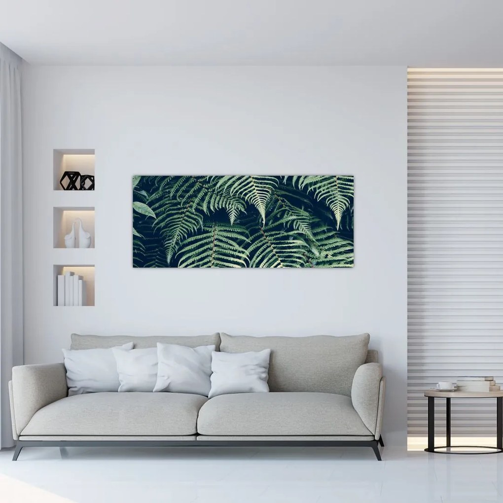 Tablou cu frunze de ferigă (120x50 cm)