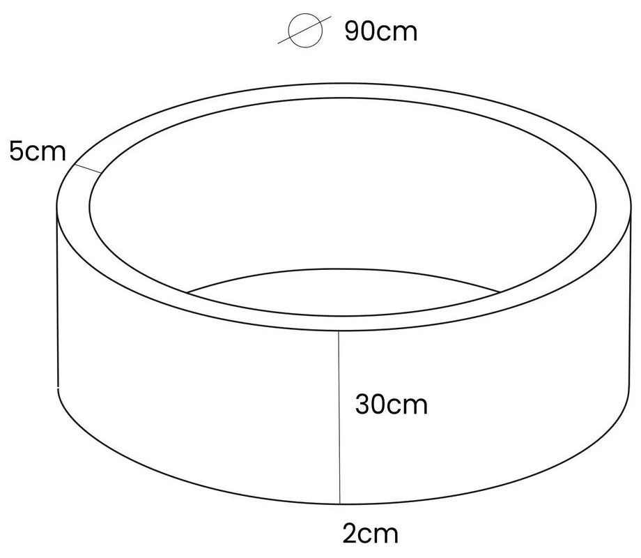 Piscină cu bile roz din catifea reiată ø 90x30 cm Montessori – Meowbaby