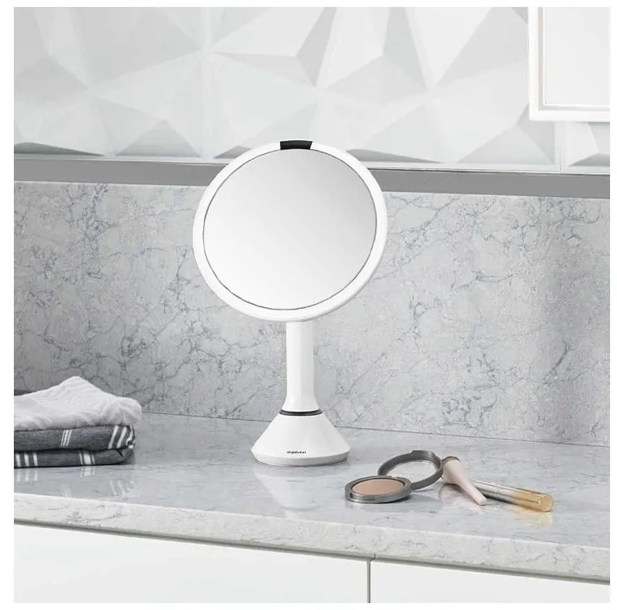 Oglindă cosmetică (5x) cu led/de mărire ø 20 cm Sensor – simplehuman