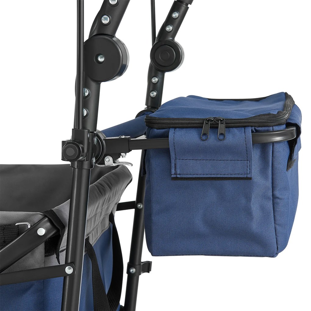 Camion de mână cu un acoperiș albastru/gri