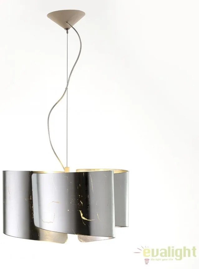 Lustra suspendata design modern Agata argintiu/alb 18233/00 TN
