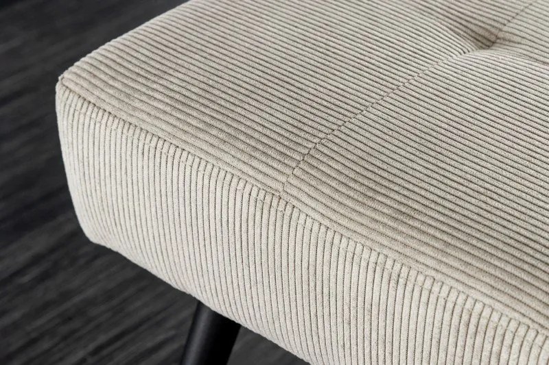 Bancheta tapitata design modern Boutique 100cm, gri deschis