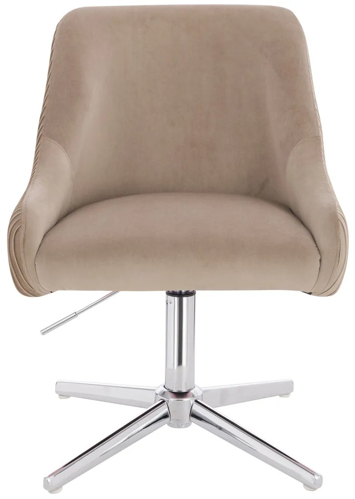 HR920CROSS Scaun Latte din Catifea cu Bază Cromata