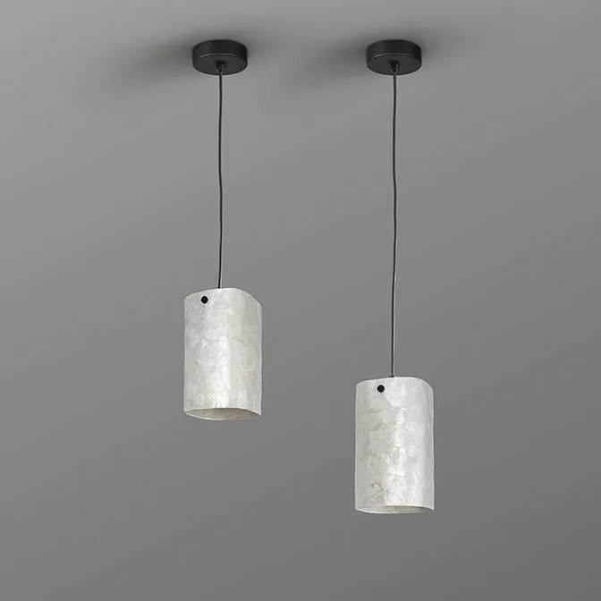Pendul metal negru, sidef alb Nakar