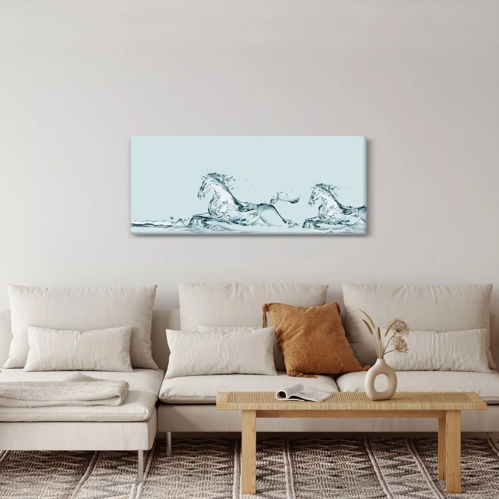Tablou - Cai din picături de apă (120x50 cm)