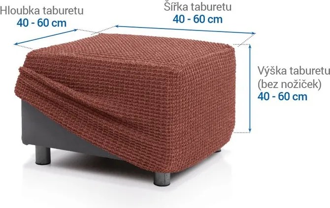 Nueva Textura Huse super elastice RUBINIA cărămizii taburet (40 - 60 cm)