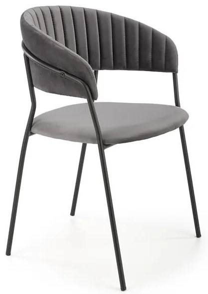 Scaun K426 Velvet Gri – l57 x A54 x H79 cm