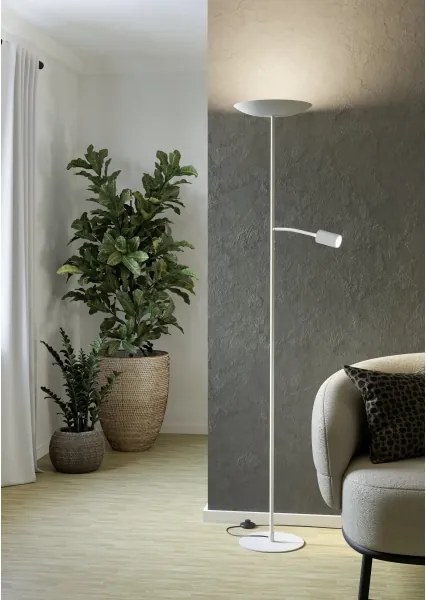 Eglo 901978 - Lampă de podea LED dimabilă CONIVARINO LED/26,5W/230V +LED/4W albă