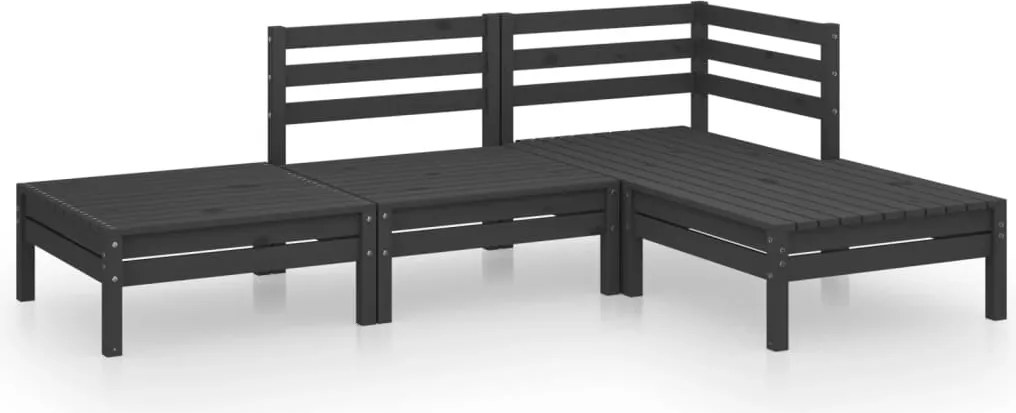 vidaXL Set mobilier de grădină, 4 piese, lemn masiv de pin