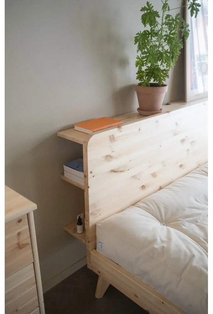 Pat matrimonial din lemn masiv de pin cu somieră 180x200 cm Retreat – Karup Design