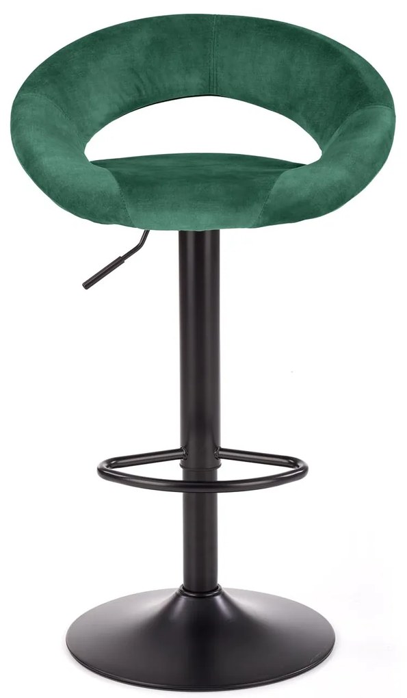 Scaun tip bar Herlinda (verde închis + negru). 1039562