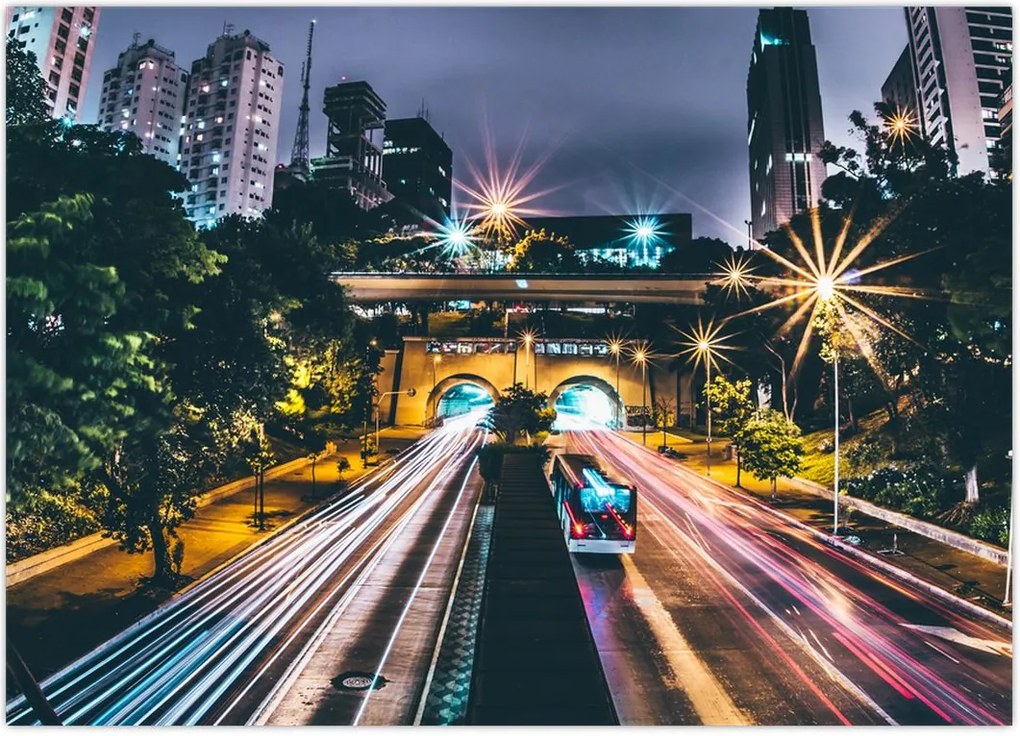 Tablou - Oraș de noapte (70x50 cm)