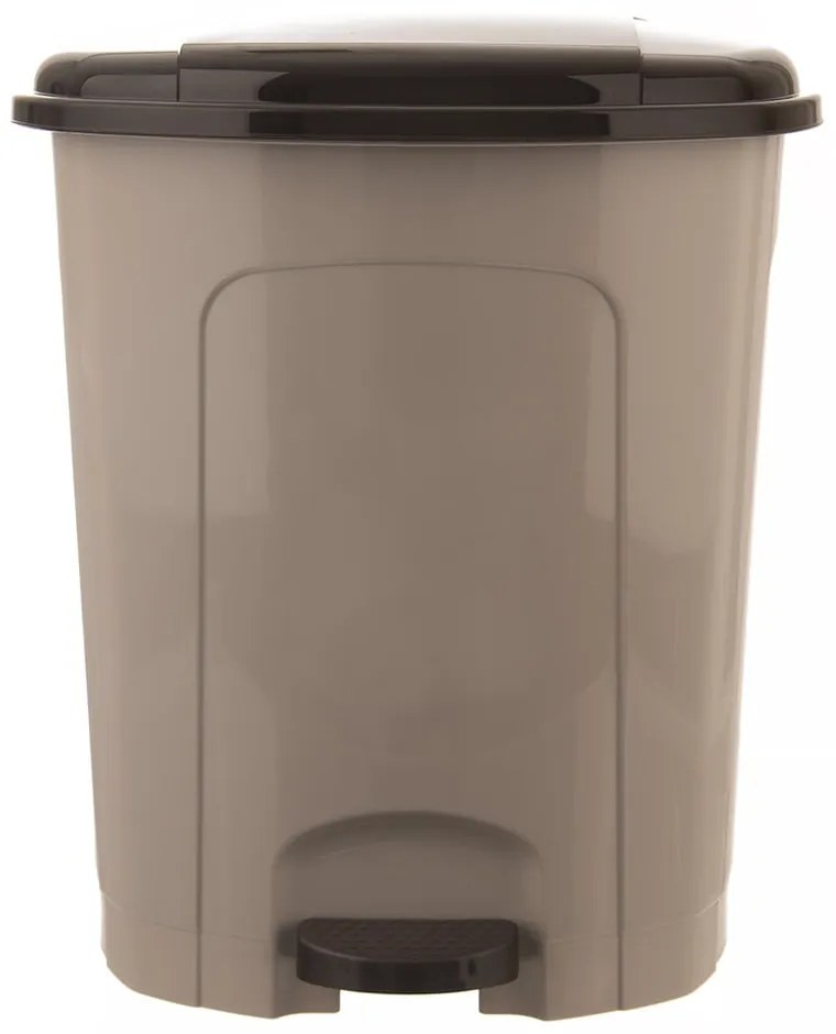 Coș de gunoi maro cu pedală din plastic 30 l – Orion