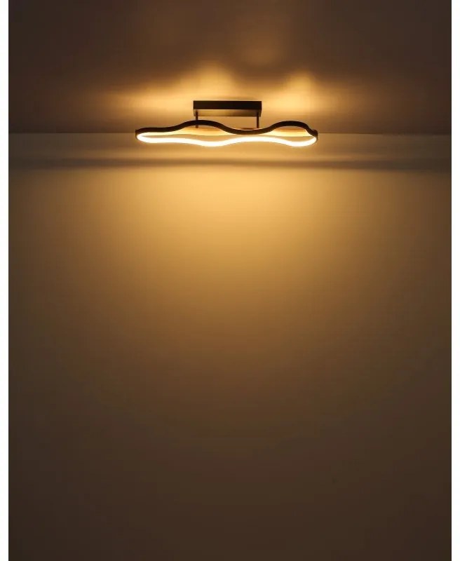Plafoniera design industrial Bezzy negru, maro