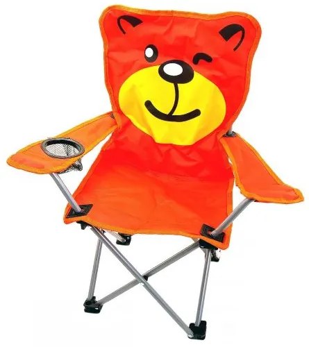 Scaun pliabil pentru copii camping, gradina, pescuit, 35x35x56 cm - model urs