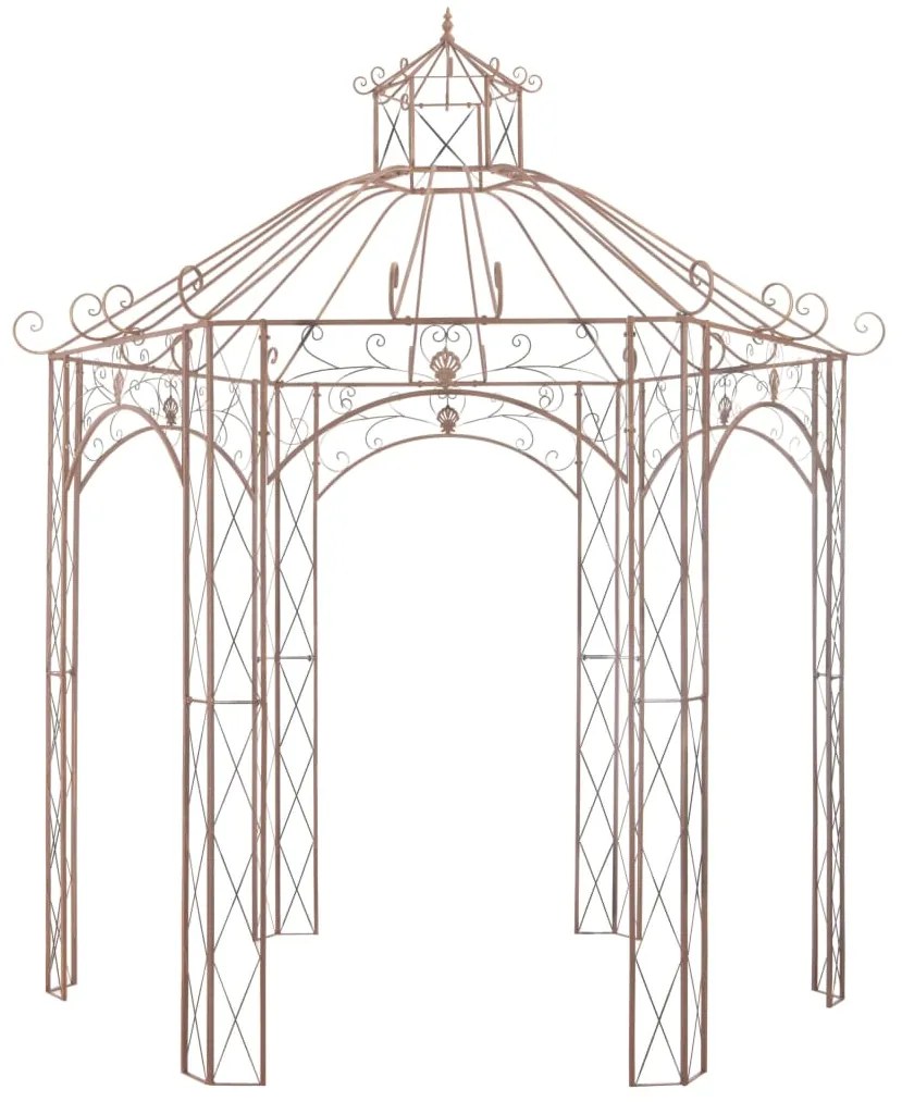 Pavilion de gradina, maro antichizat, 3 m, fier Maro, 3 m