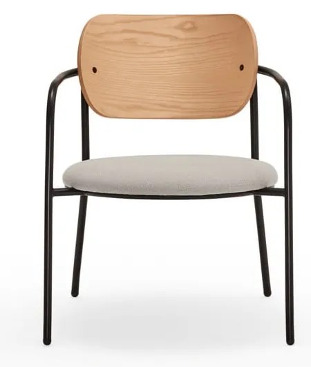 Fotoliu gri în decor de stejar Eclipse - Teulat