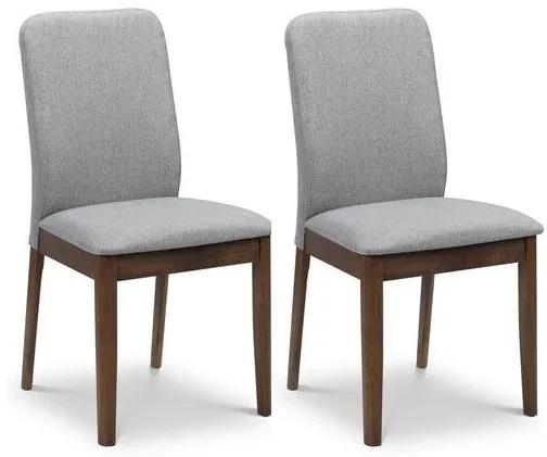 Set de 2 scaune tapitate Union, gri, 89 x 48 x 50 cm