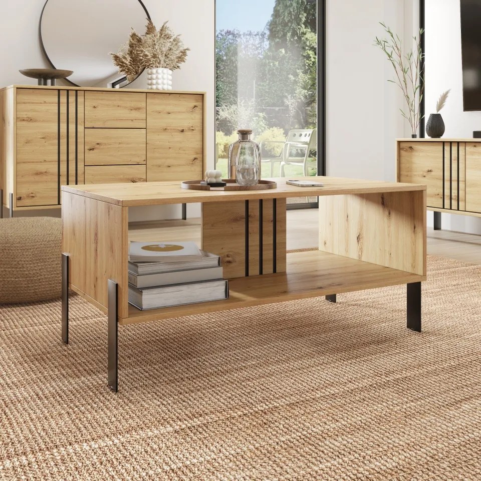 Măsuță de cafea Nexo – 100x55x47 cm – Stejar Artisan