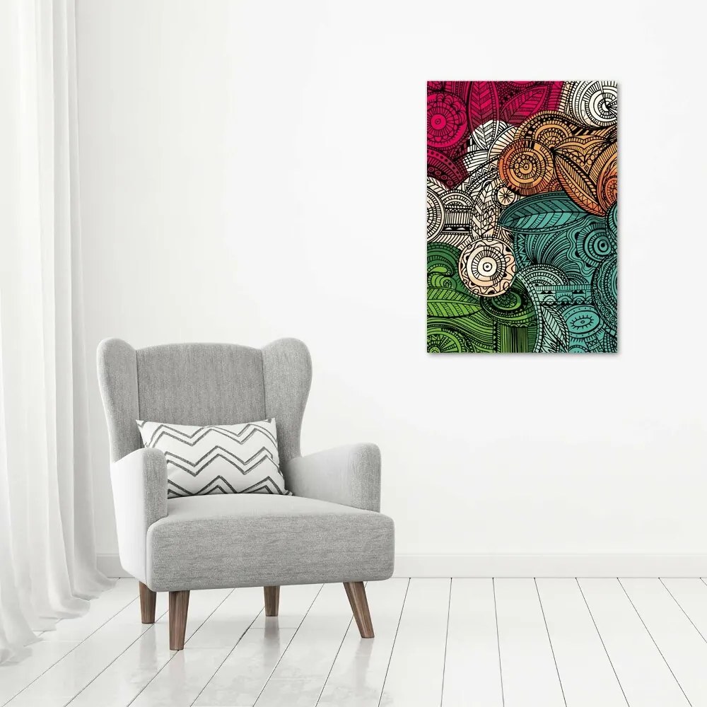 Fotografie imprimată pe sticlă pene abstracte