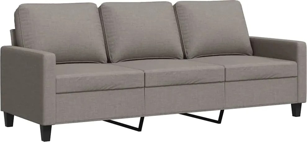 vidaXL Canapea cu 3 locuri, taupe, 180 cm, material textil