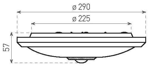 Plafonieră LED cu senzor și modul de urgență MANA LED/16W/230V 4000K