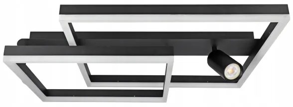 Plafonieră LED 38W/230V + 1x GU10/30W, neagră