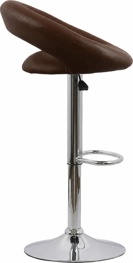 Scaun bar maro ABS 151 din piele ecologica cu desing modern