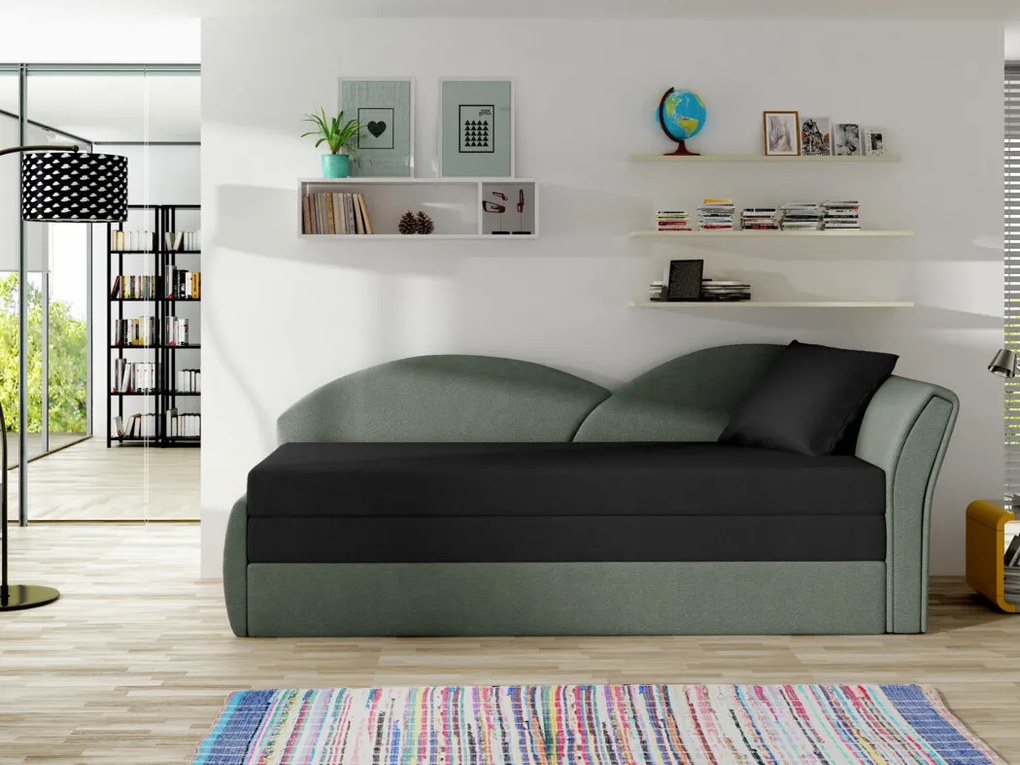 Zondo Canapea trei locuri Agira (verde + negru) (D). 1025437