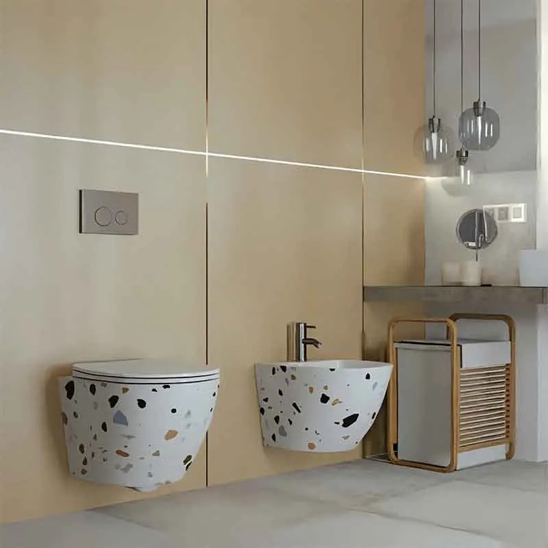 Baterie bideu din alama sanitara, crom lucios, pipa fixa, 13 cm, LaVita Verdi Crom