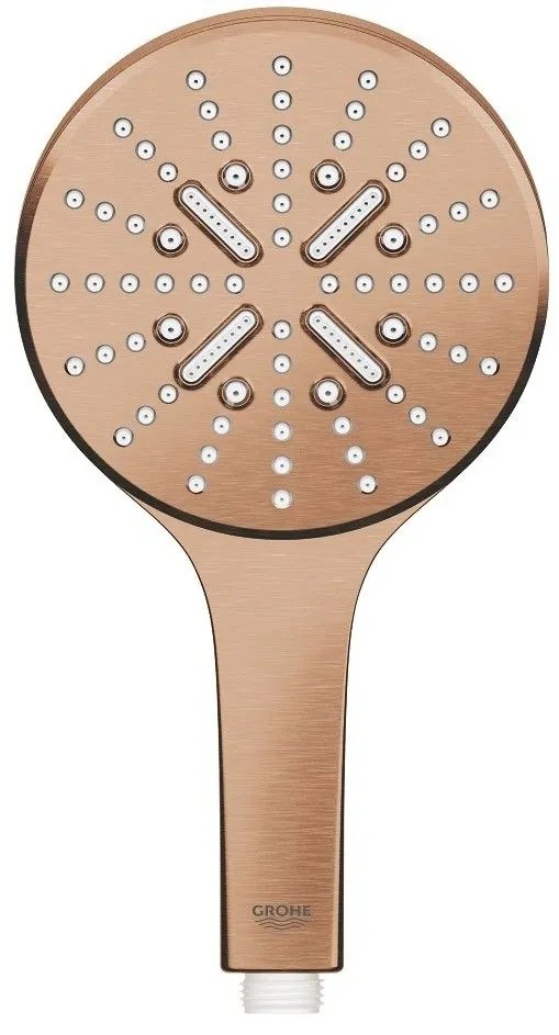 Para dus Grohe Rainshower Eco SmartActive 130 3 jeturi, cupru mat (brushed warm sunset)