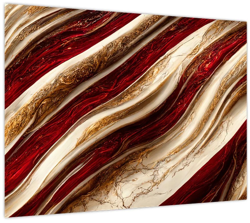 Tablou - Aur - textură albă (70x50 cm)